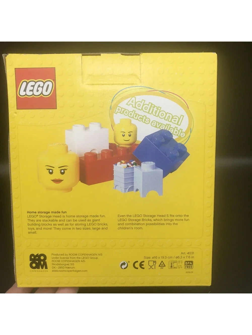 Lego Storage Head Pumpkin Skull Small Halloween Jack-o-lantern Brick Organizer